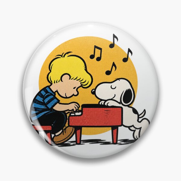 Item preview, Schroeder Playing Piano with Snoopy Classic Cartoon Illustration Design designed and sold by rayar1972.
