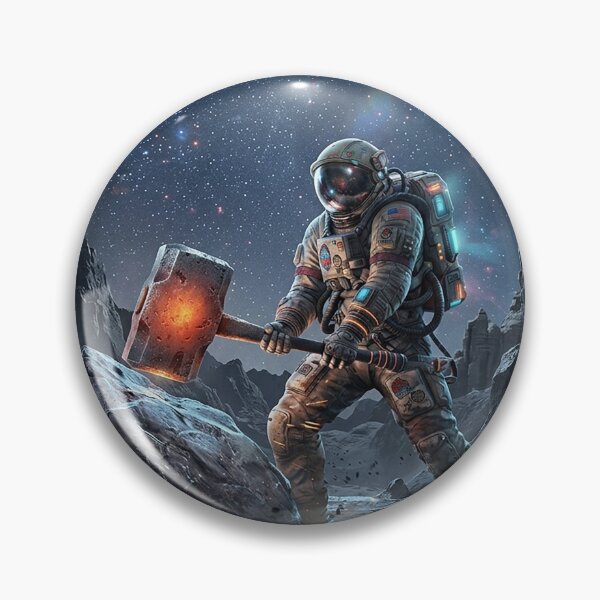 Item preview, Cosmic Sledgehammer Astronaut Space Miner Hammer Pop Surrealism designed and sold by Rain-Road.
