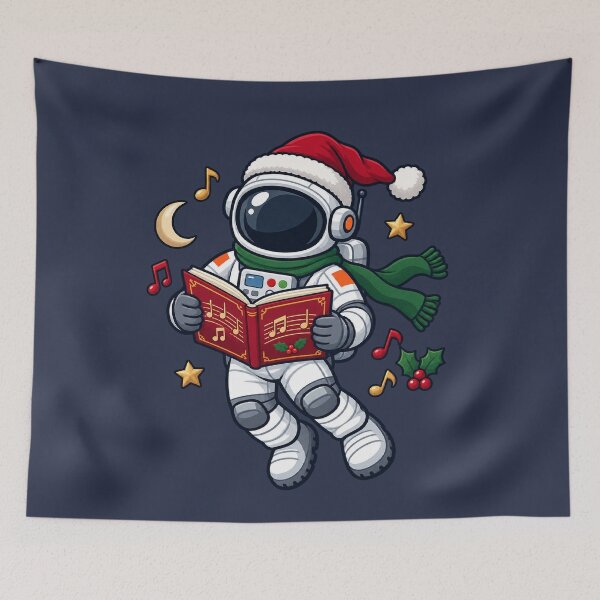 Item preview, Christmas Astronaut Caroler in Zero Gravity designed and sold by BROHLine Studio.
