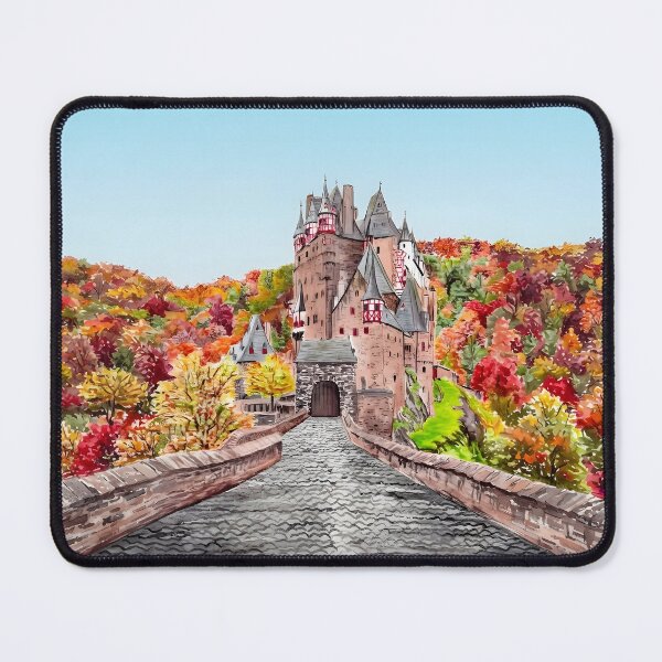 Item preview, Burg Eltz Castle Watercolor Print – Germany Landscape Art designed and sold by POSTERIOCREW.