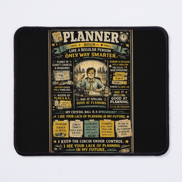 Item preview, Planner Humor – Gantt Charts, Deadlines and Chaos designed and sold by Eng-Art.