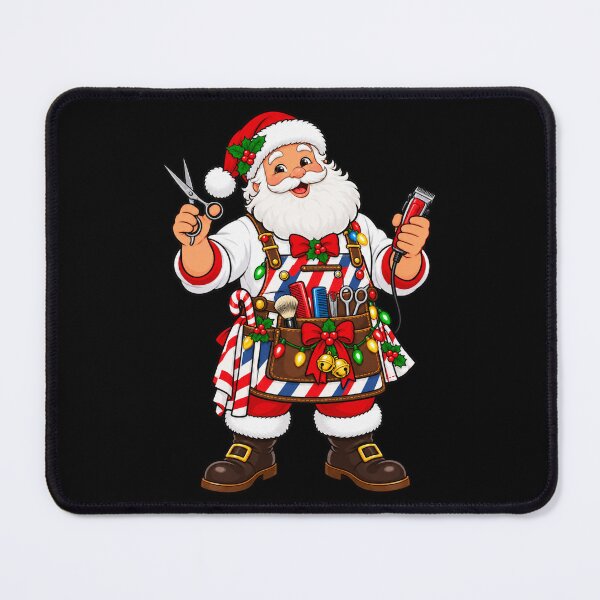 Item preview, Barber Santa Christmas with Scissors and Salon Tools designed and sold by vaylen-orbit.