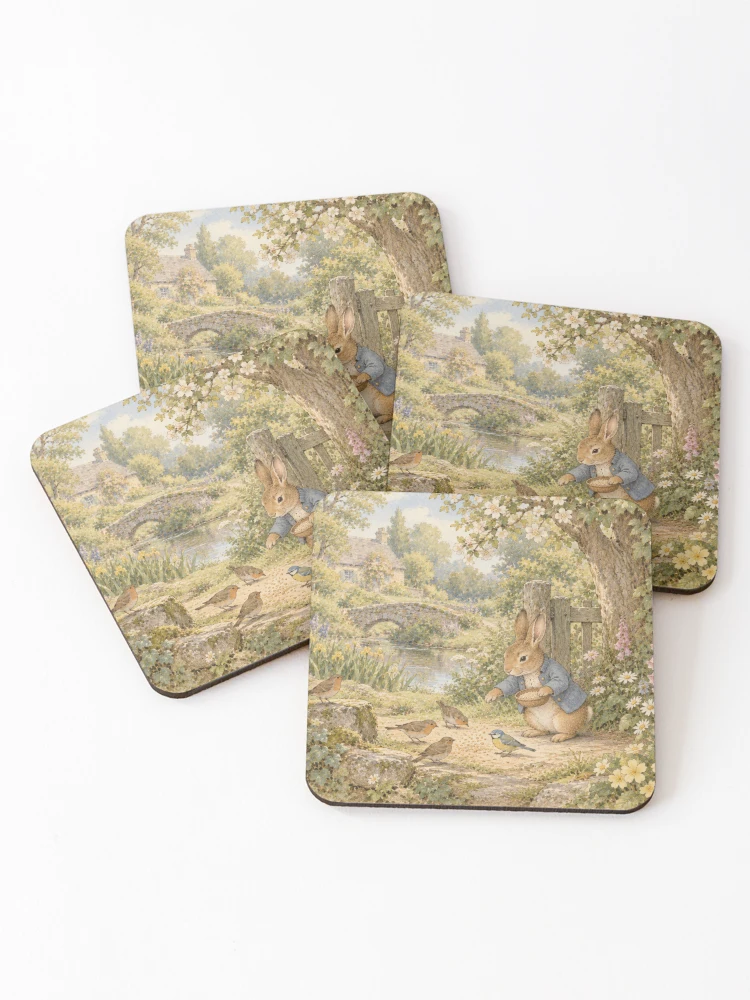 Thumbnail 1 of 5, Coasters (Set of 4), Peter Rabbit designed and sold by Blue Robin.