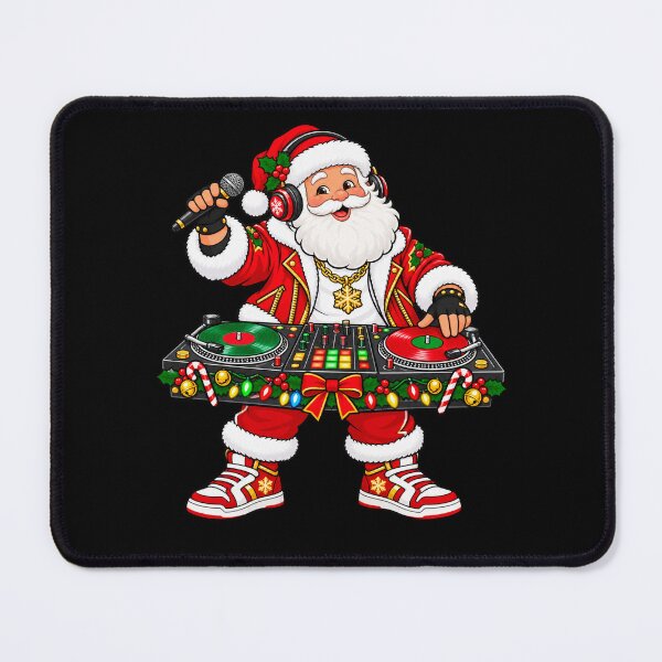 Item preview, DJ Santa Christmas Spinning Holiday Beats on Turntables designed and sold by vaylen-orbit.