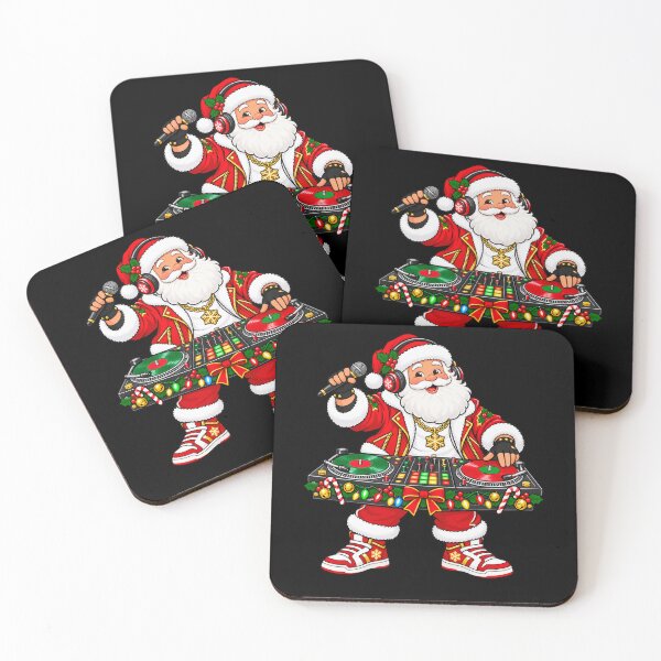 Item preview, DJ Santa Christmas Spinning Holiday Beats on Turntables designed and sold by vaylen-orbit.
