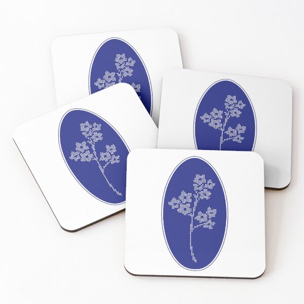 Item preview, Vintage Blue Botanical Floral Motif in Oval Frame - 23 designed and sold by ivyysophia.