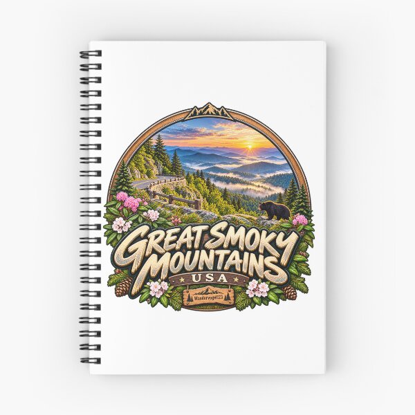 Artikelvorschau, Great Smoky Mountains USA – Sonnenaufgang Schwarzbär & Nationalpark Vintage Design entworfen und verkauft von Wandervogel123.