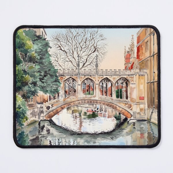 Item preview, Cambridge Watercolor Print – UK Cityscape Wall Art designed and sold by POSTERIOCREW.
