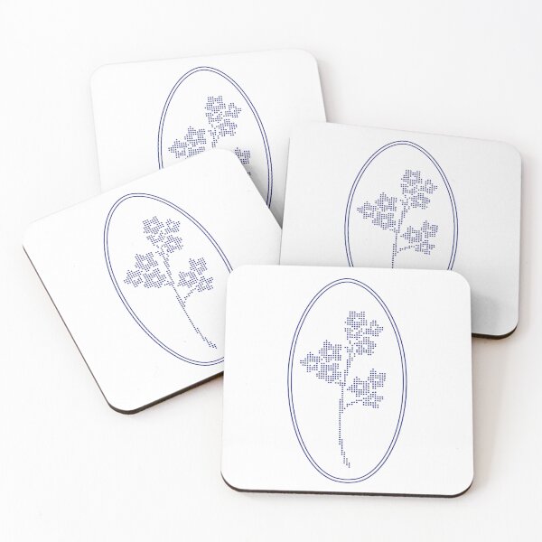 Item preview, Vintage Blue Botanical Floral Motif in Oval Frame - 24 designed and sold by ivyysophia.
