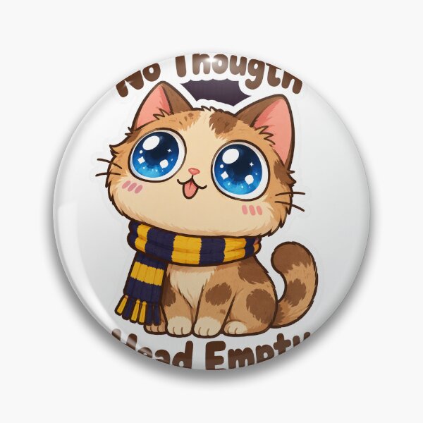 Aperçu de l'œuvre Mème drôle de chat sans pensée créée et vendue par DariaDoodleArt.