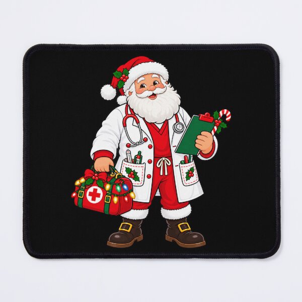 Item preview, Christmas Doctor Santa with Stethoscope and Medical Bag designed and sold by vaylen-orbit.