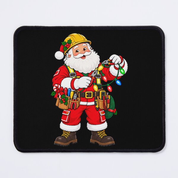 Item preview, Electrician Santa Christmas with Tools and Colorful Lights designed and sold by vaylen-orbit.