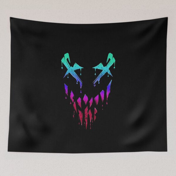 Item preview, Neon Cyberpunk Dripping X Eyes Monster Face designed and sold by Munib302.