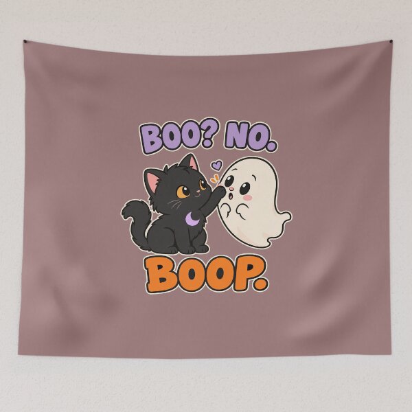 Item preview, Funny Boo No Boop Ghost Cat designed and sold by UvooArt.