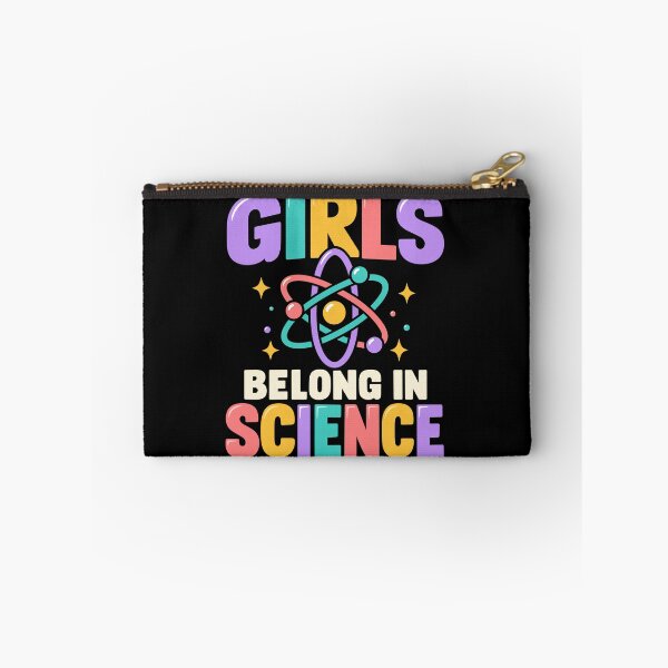 Item preview, Girls Belong in Science STEM Atom Empowerment Design designed and sold by stmpdwrld.