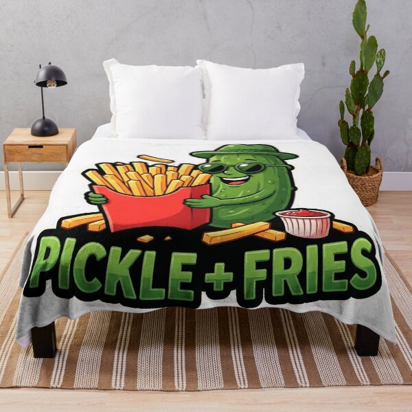 Item preview, Funny Pickle and French Fries Cartoon designed and sold by Basma Designs | Retro, Kawaii Shirts & Stickers.