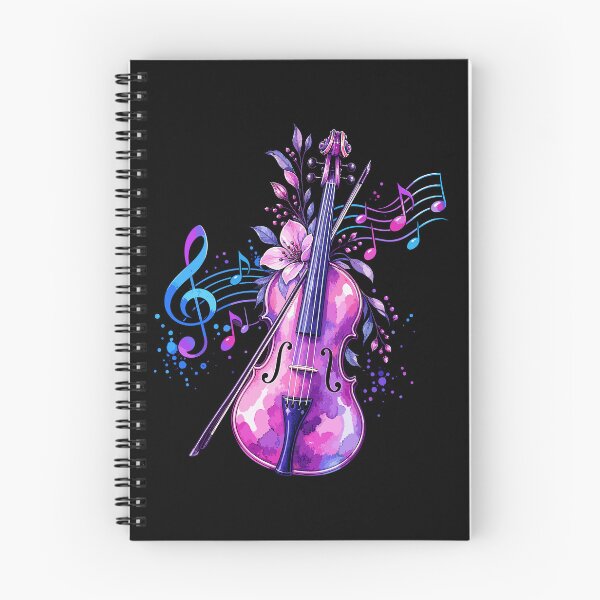 Item preview, Watercolor Violin Floral Music Notes Classical Music Design designed and sold by stmpdwrld.