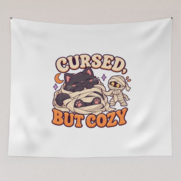 Item preview, Funny Cursed But Cozy Mummy Cat designed and sold by UvooArt.