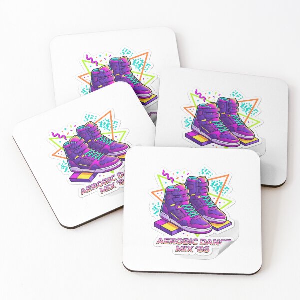 Item preview, Aerobic Dance Mix '86 Neon High-Top Sneakers designed and sold by GeniusCorner.