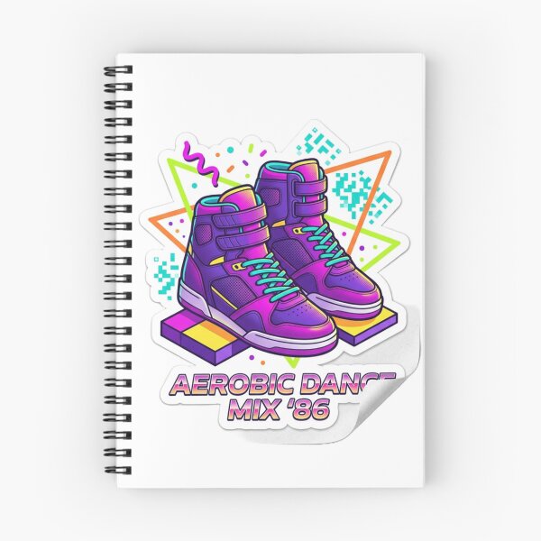 Item preview, Aerobic Dance Mix '86 Neon High-Top Sneakers designed and sold by GeniusCorner.