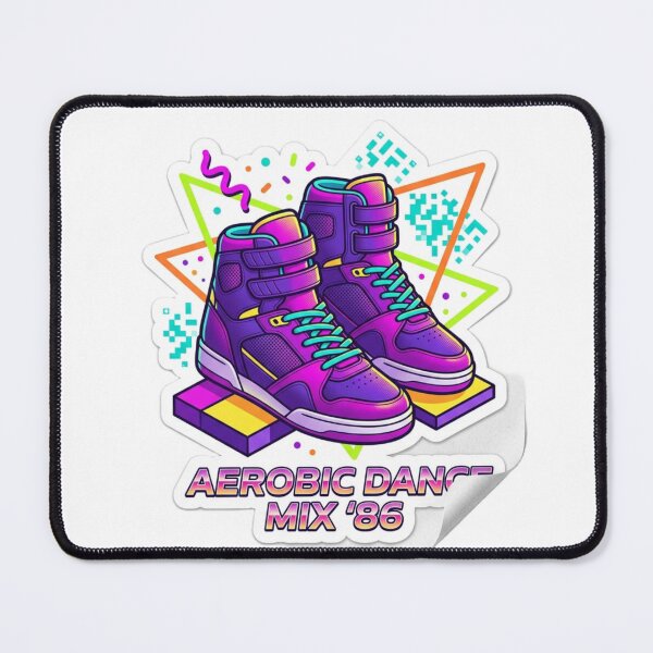 Item preview, Aerobic Dance Mix '86 Neon High-Top Sneakers designed and sold by GeniusCorner.