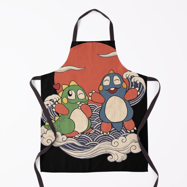 Item preview, Bub and Bob Bubble Bobble Ukiyo-e Video Game Anime Shirt designed and sold by Senpaiwaves.