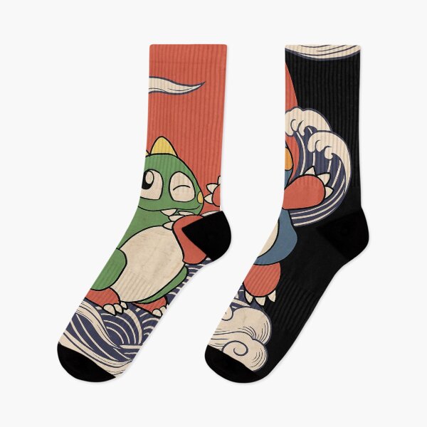Item preview, Bub and Bob Bubble Bobble Ukiyo-e Video Game Anime Shirt designed and sold by Senpaiwaves.