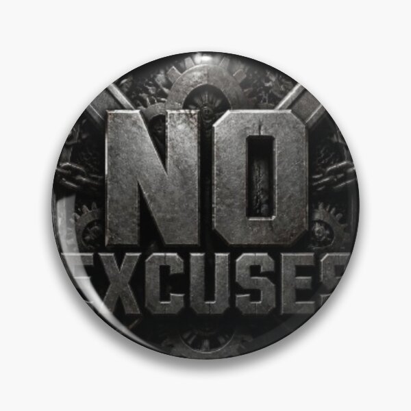 Item preview, No Excuses Industrial Steel Metal Workout Gym Motivation designed and sold by Aura Craft Co..