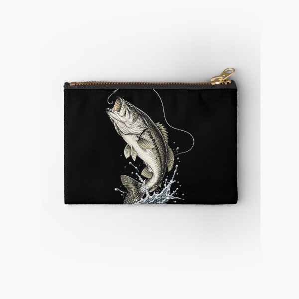 Item preview, Bass Fishing Leaping Fish Hook Angler Design designed and sold by stmpdwrld.