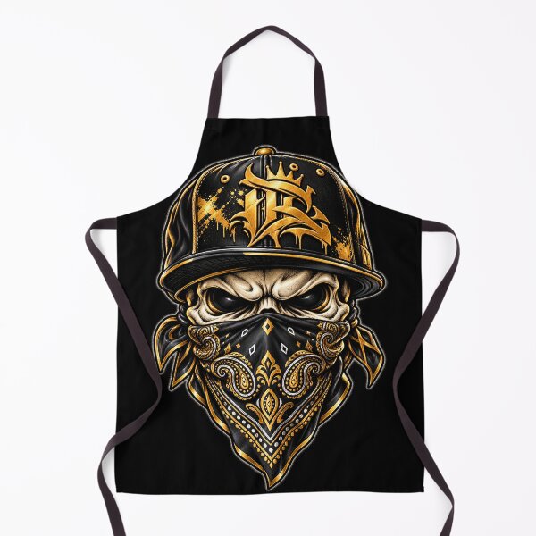 Item preview, Black Gold Gangster Skull Streetwear Art designed and sold by THAT-ONE-TEE.