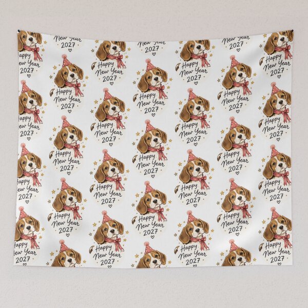 Item preview, Happy new year 2027 beagle designed and sold by anacdg.
