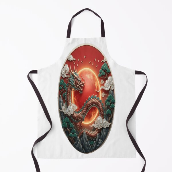 Item preview, Japanese Red Dragon Oval Cloud Sunset Art designed and sold by Walidsolo25.