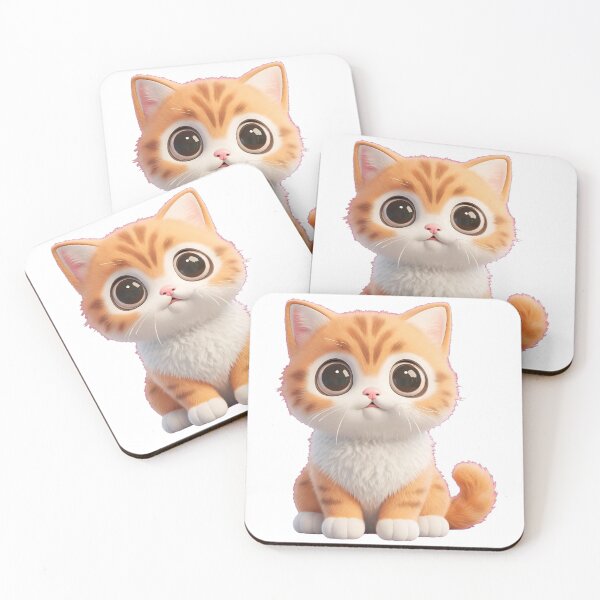 Item preview, Cute Orange Kitten with Big Eyes designed and sold by HoMya.