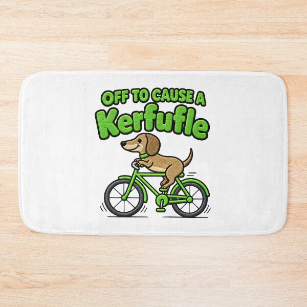 Item preview, Off to Cause a Kerfuffle Dachshund Mischief Humor designed and sold by ArtDesignTp.
