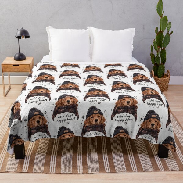 Item preview, Cold days happy hearts golden retriever designed and sold by anacdg.