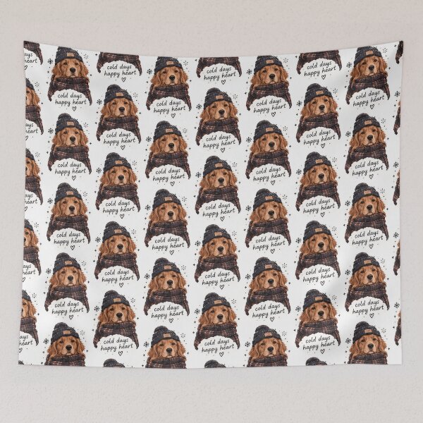 Item preview, Cold days happy hearts golden retriever  designed and sold by anacdg.