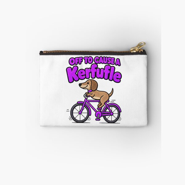 Item preview, Off to Cause a Kerfuffle Funny Dachshund Saying designed and sold by ArtDesignTp.