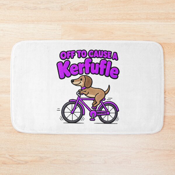 Item preview, Off to Cause a Kerfuffle Funny Dachshund Saying designed and sold by ArtDesignTp.