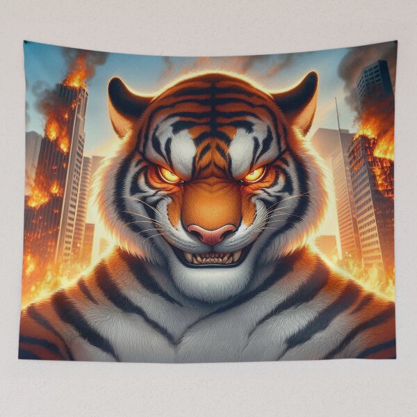 Item preview, Some Tigers Like to Smile While the World Burns designed and sold by nikkolaus.