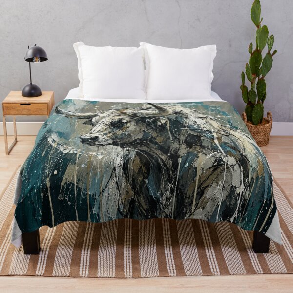Item preview, Blue Bull Painting for Taurus Zodiac designed and sold by BRETT'S ART STUDIO.