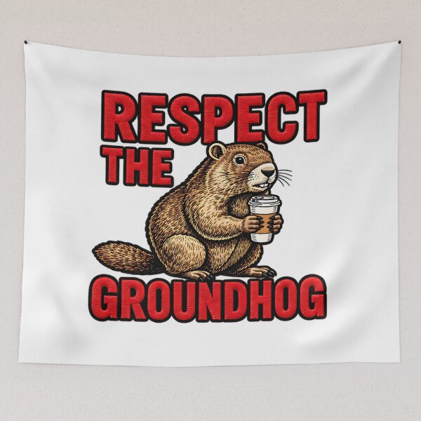 Item preview, Respect The Groundhog Funny Groundhog Woodchuck designed and sold by ArtDesignTp.