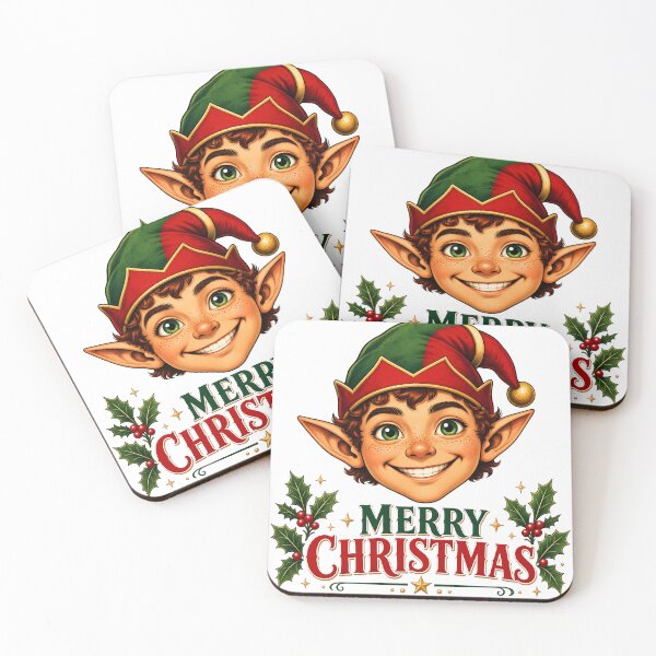 Item preview, Merry Christmas Smiling Elf Holly designed and sold by LV-creator.