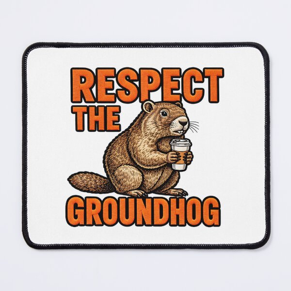 Item preview, Respect The Groundhog Woodchuck Animal Humor designed and sold by ArtDesignTp.