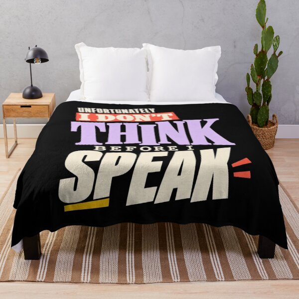 Item preview, Unfortunately I Don't Think Before I Speak – Sarcastic Typography designed and sold by FreePath-Move.