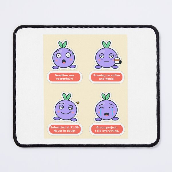 Item preview, Funny College Student Sticker Pack Cute Reactions designed and sold by UniMemes.