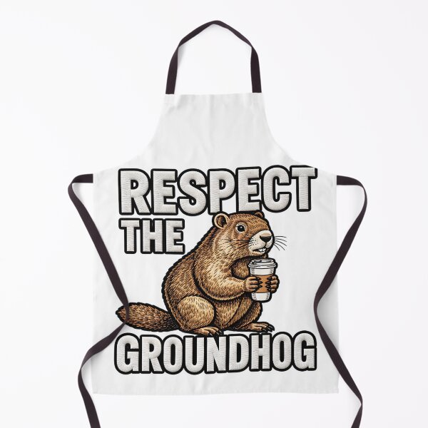 Item preview, Respect The Groundhog Funny Woodchuck Saying designed and sold by ArtDesignTp.