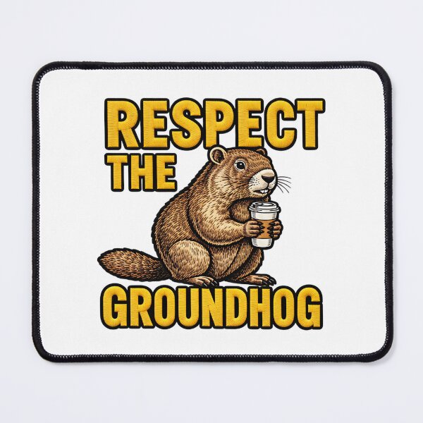 Item preview, Respect The Groundhog Funny Woodchuck Humor designed and sold by ArtDesignTp.