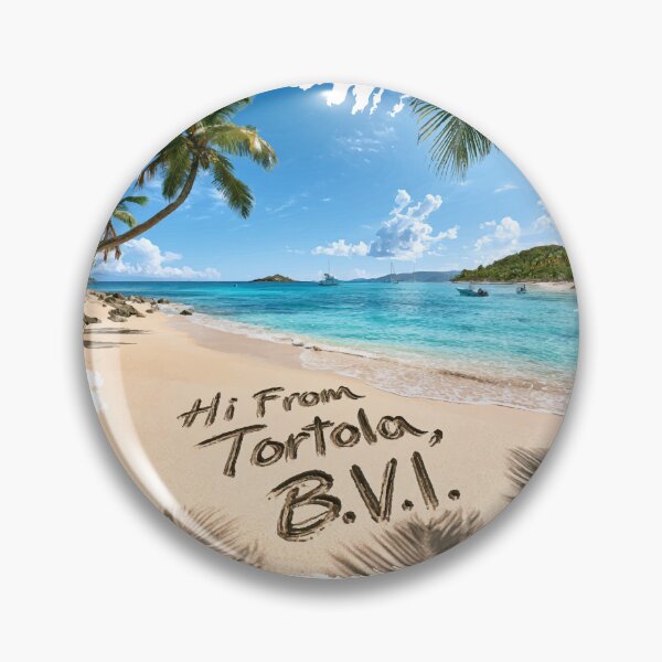 Item preview, Hi From Tortola BVI Note In The Sand designed and sold by RichardRags.