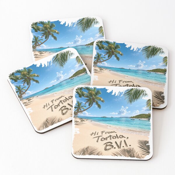 Item preview, Hi From Tortola BVI Note In The Sand designed and sold by RichardRags.
