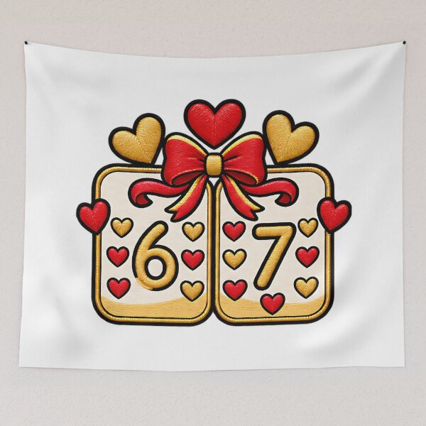 Item preview, Six Seven Funny Playing Dice 67 Valentine Humor designed and sold by ArtDesignTp.
